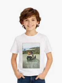 Jacob Cohen Junior Jongens T-shirt Golf Wit Multi