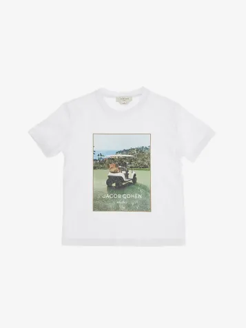 Jongens T-shirt Golf Wit Multi