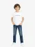 Jacob Cohen Junior Jongens T-shirt Geborduurd Wit Blauw