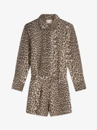 Josh V Dames Playsuit Lilae Leopard Bruin
