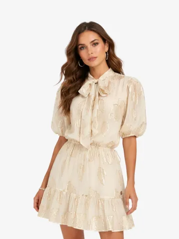 Dames Jurk Fiore Creme Wit