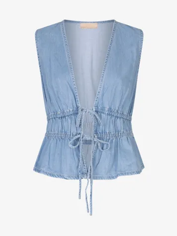 Dames Top Sea Mid Blauw Denim