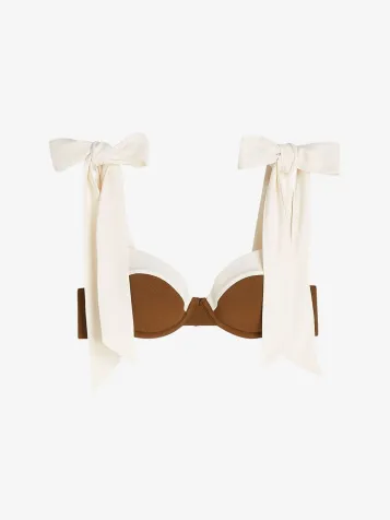 Dames Bikini Top Kalila Brown Ecru