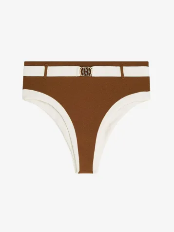 Dames Bikini Broekje Solange Brown Ecru