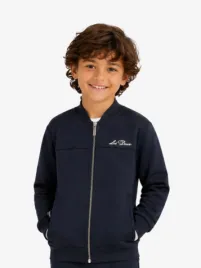 Les Deux Kids Jongens Vest Ballier Crew Track Jacket Dark Navy