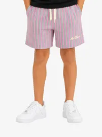 Les Deux Kids Jongens Zwembroek Stan Stripe Crocus Roze