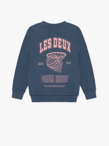 Jongens Sweater Hoop Dark Denim Blauw