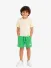 Les Deux Kids Jongens Zwembroek Seersucker Green Spruce Groen