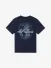 Les Deux Kids Jongens T-shirt Globe Dark Navy Blauw