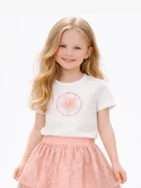 Le Chic Meisjes T-shirt Nommy Off White