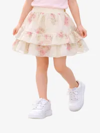 Le Chic Meisjes Rok Tamar Off White Bouquet