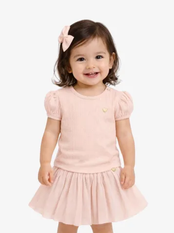 Meisjes Set T-shirt Rok Twilly Naly Pink Symphony