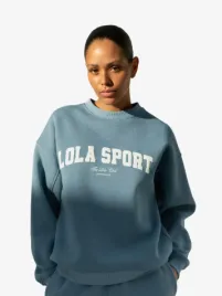The Lola Club Dames Sweater Jayla Denim Blauw