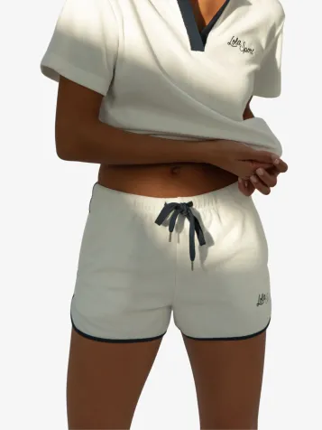 Dames Short Teddy Crispy Wit