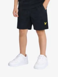 Lyle & Scott Junior Jongens Short Towelling Badstof Dark Navy Blauw