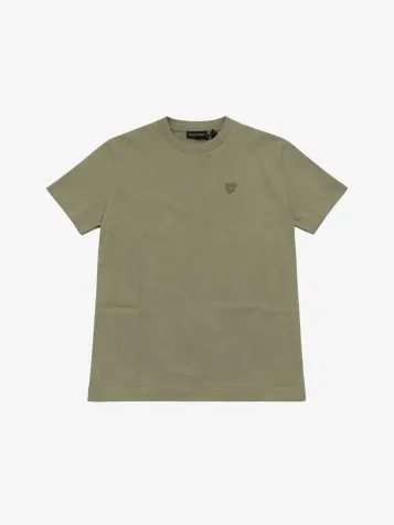 Jongens T-shirt Heavy Weight Relaxed Khaki Ash Groen