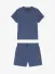 Lyle & Scott Junior Jongens Baby Set T-shirt Short Dark Cornflower Blauw