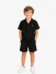 Lyle & Scott Junior Jongens Blouse Wafel Zwart