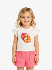 Mayoral Meisjes Set Short T-shirt White