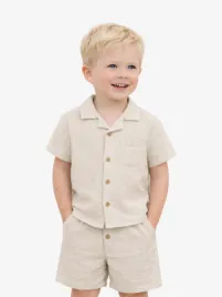 Mayoral Jongens Set Blouse Short Hemp