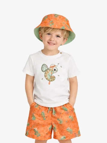 Jongens Set Zwembroek Hoedje Clay