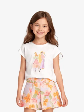 Meisjes Set Short T-shirt Blossom