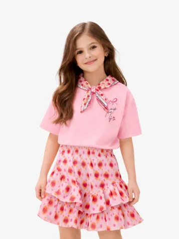 Meisjes Set Rok T-shirt Candy