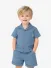 Mayoral Jongens Set Short Blouse Crinckle Blue