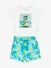 Mayoral Jongens Set Short T-shirt Croco Aquamarine