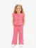 Mayoral Meisjes Set Flared Rib Top Blush