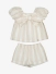 Mayoral Meisjes Set Short Top Streep Hazelnut