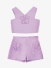Mayoral Meisjes Set Bermuda Crepe Flower Mauve