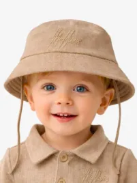 Malelions Junior Jongens Baby Hoedje Wafel Bucket Hat Latte