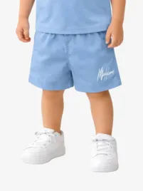 Malelions Junior Jongens Baby Zwembroek Signature Whale Blauw