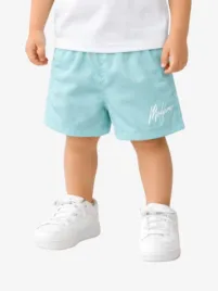 Malelions Junior Jongens Baby Zwembroek Signature Dusty Groen
