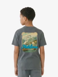 Malelions Junior Jongens T-shirt Relaxed White Heron Acid Wash