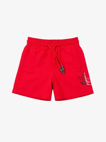 Jongens Zwembroek Split Rood Wit