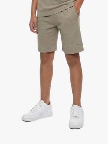 Jongens Short Ribbed Script Olive Groen