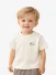 Malelions Junior Jongens Baby T-shirt Signature Creme