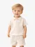 Malelions Junior Jongens Baby Polo Linen Creme