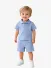 Malelions Junior Jongens Baby Polo Linen Whale Blauw