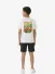 Malelions Junior Jongens T-shirt Relaxed White Heron Off-White Rood