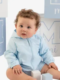 Mitch & Son Jongens Baby Zomerjas Noah Sky Blauw