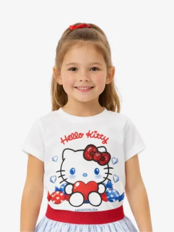 Meisjes T-shirt Hello Kitty Regular Wit