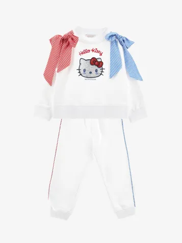 Meisjes Joggingpak Sweater Hello Kitty Wit