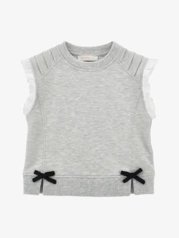 Meisjes Top Mouwloos Hondje Grijs
