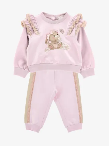 Meisjes Joggingpak Konijn Roze