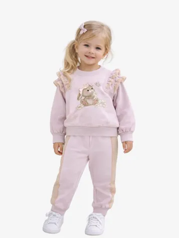 Meisjes Joggingpak Konijn Roze