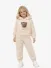 Monnalisa Meisjes Joggingpak Hoodie Hondje Ecru