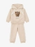 Monnalisa Meisjes Joggingpak Hoodie Hondje Ecru